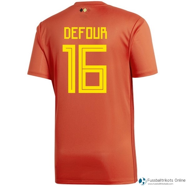 Belgica Trikot Heim Defour 2018 Rote Fussballtrikots Günstig